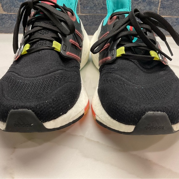 Adidas Women’s Ultraboost 22 Running Shoe in Black/Turbo/Mint Rush - Picture 10 of 15